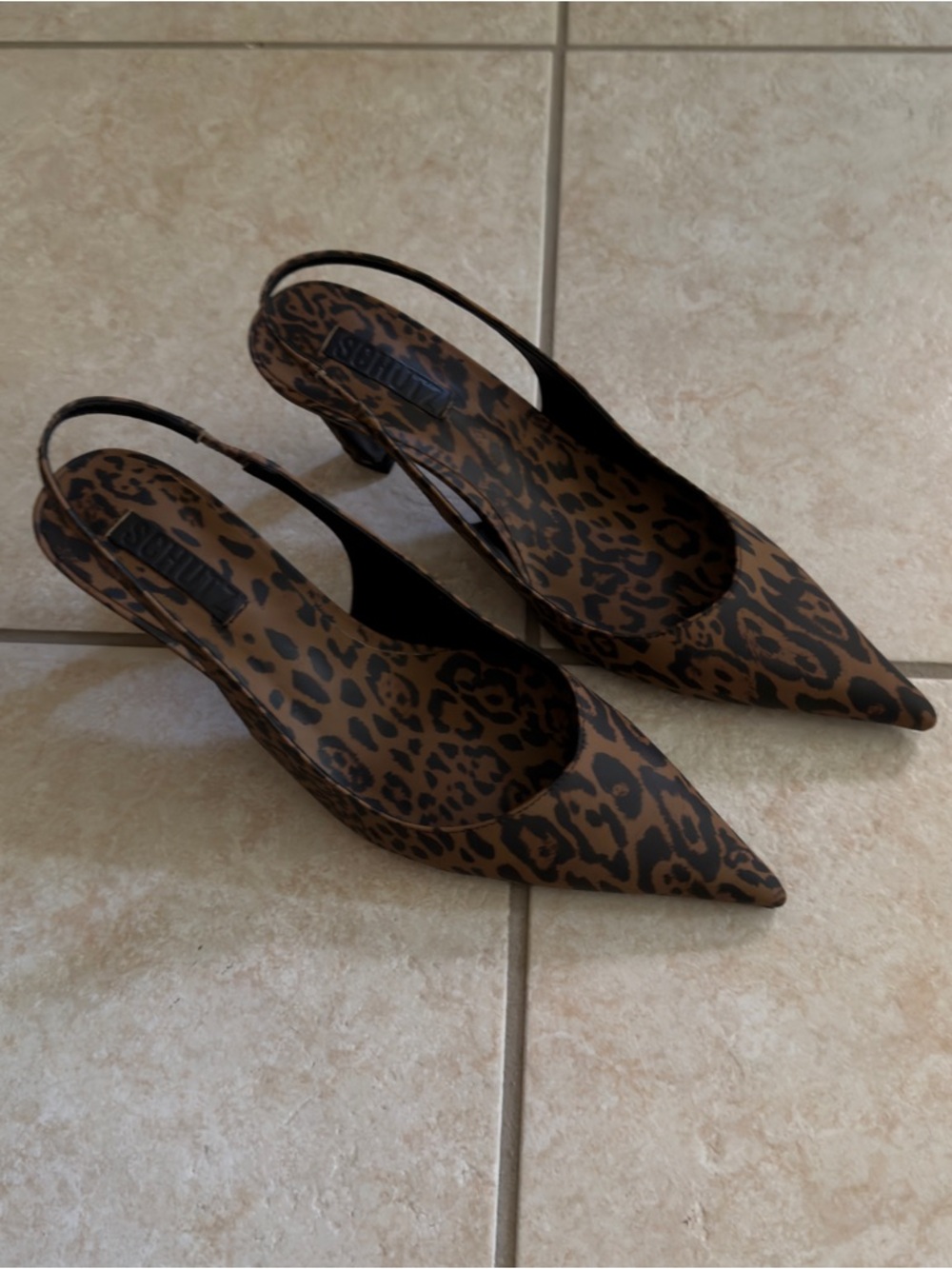 SCHUTZ Lexi Mid Slingback - Leopard Print